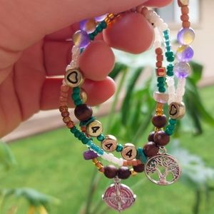 Handmade 🍀444🍀 angel number bracelet set